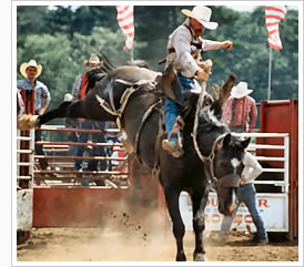 Sam Swearingen riding Canadian Smuggler